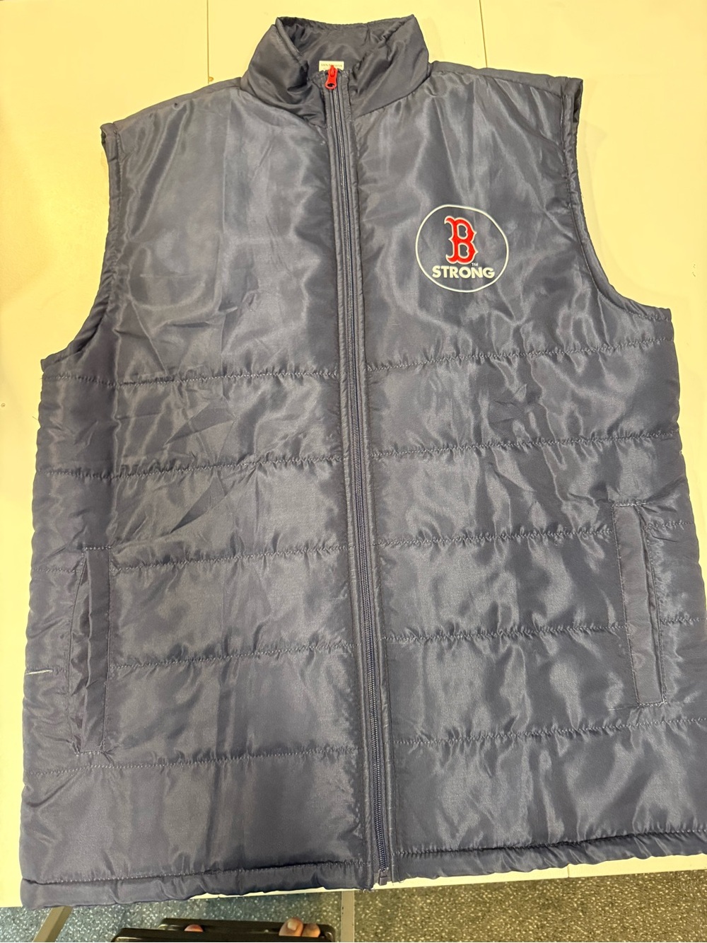 Boston 'B Strong' Navy Quilted Men's Vest